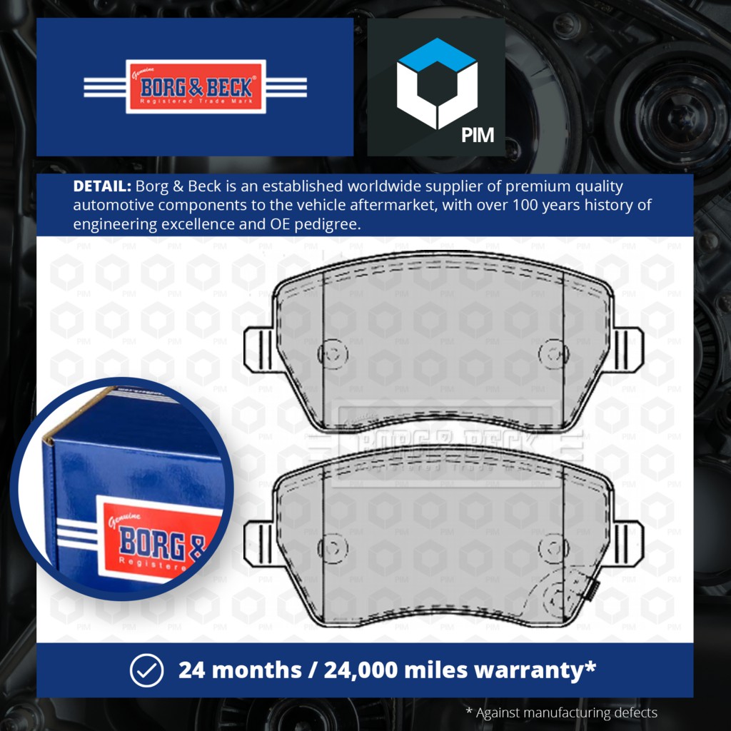 Borg  &  Beck Brake Pads Set fits SUZUKI SWIFT RS 413D 1.3D Front 05 to 10 B&B 5581062J00 New 5055592610606 