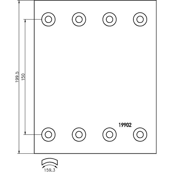 TEXTAR BRAKING (TMD) 1990210 (PK8)BRAKE LINING AXLE SET