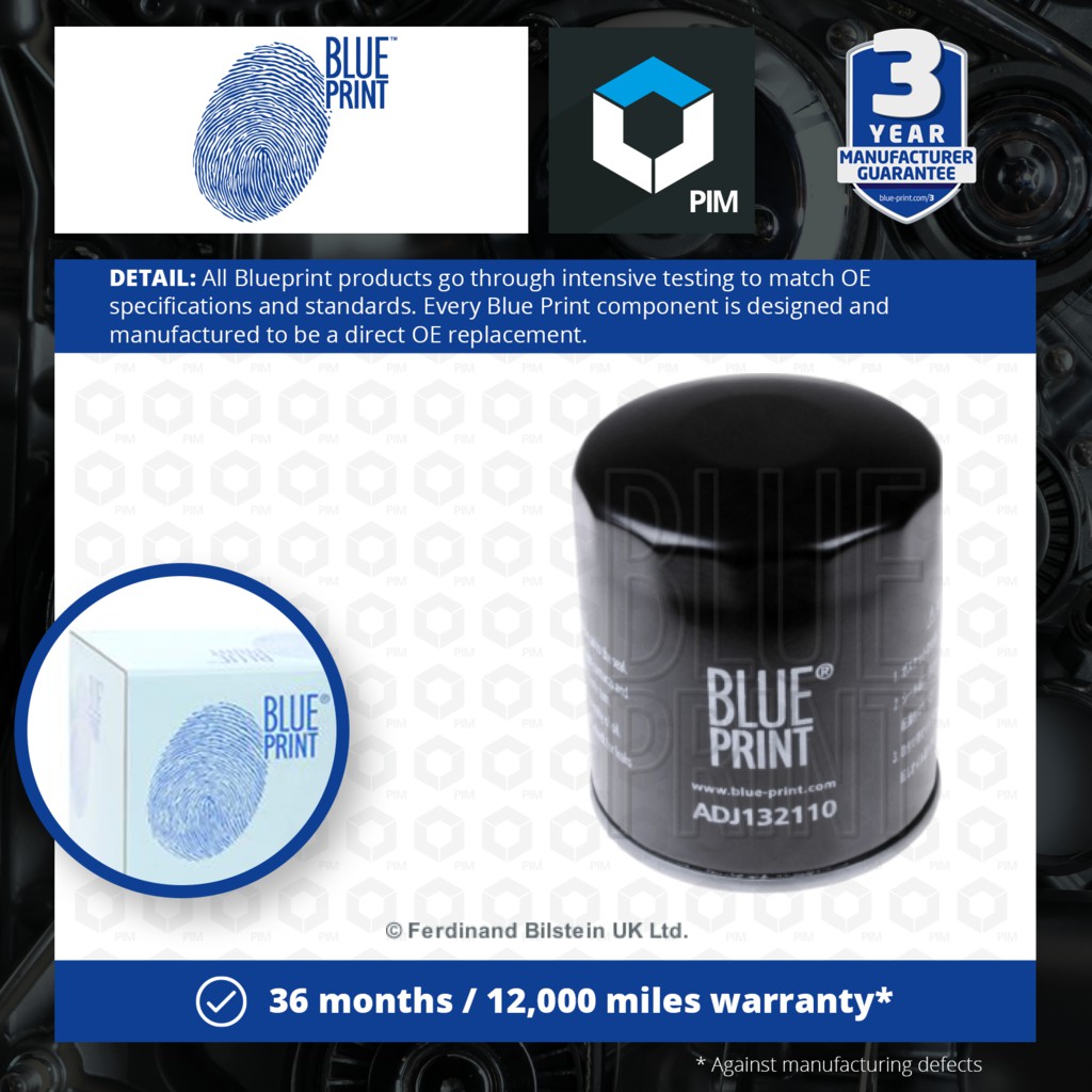 pack of one Blue Print ADJ132110 Oil Filter 