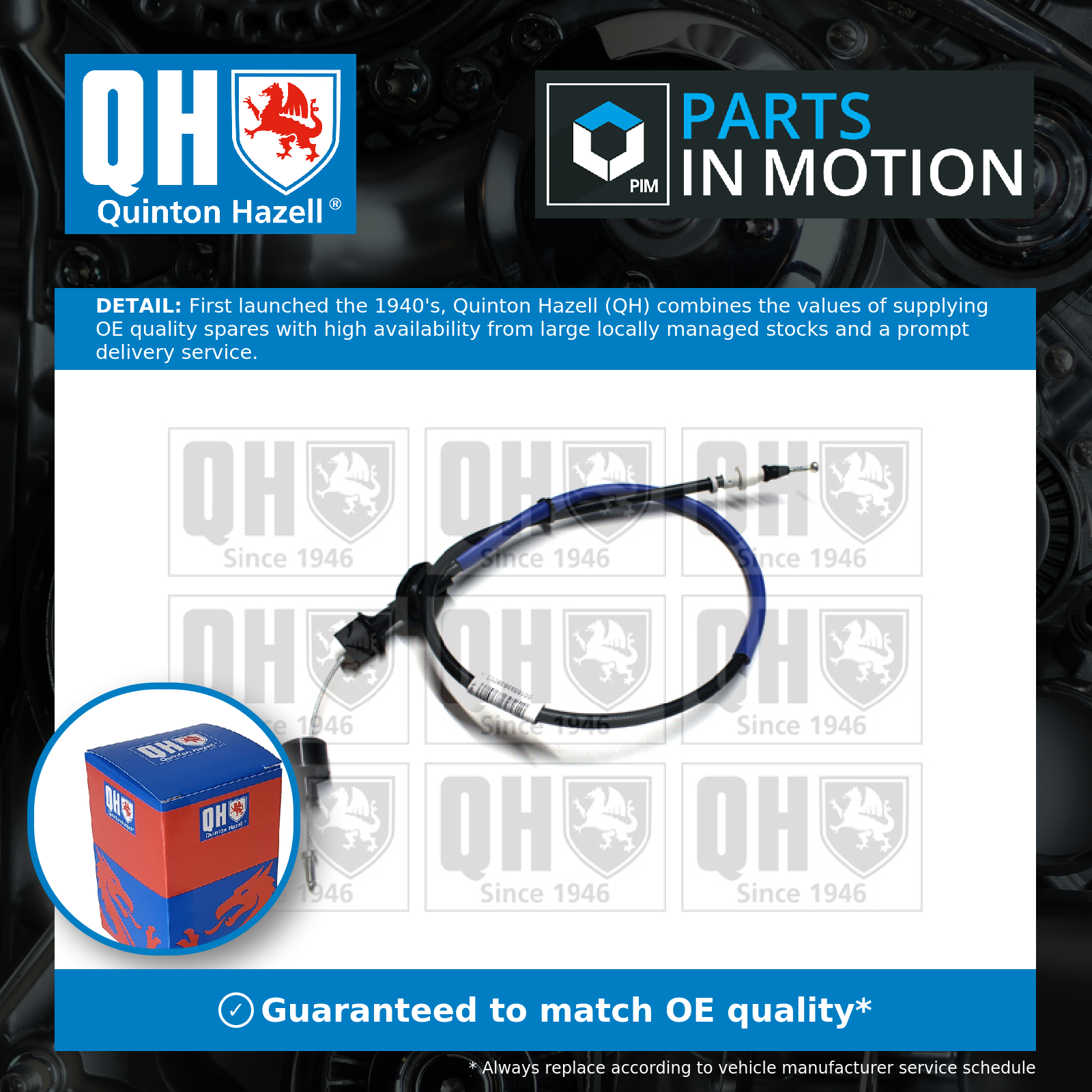 Quinton Hazell Clutch Cable QCC1895 [PM335473]