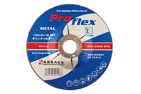 Abracs 32190 Grinding Discs 100mmx6.4mm 10pk