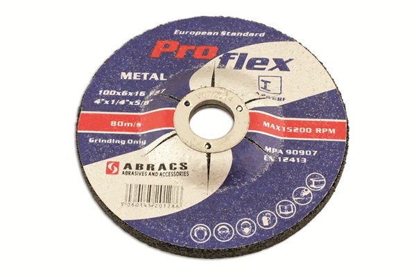 Abracs 32193 Grinding Discs 100mm X 6.4mm Box 25