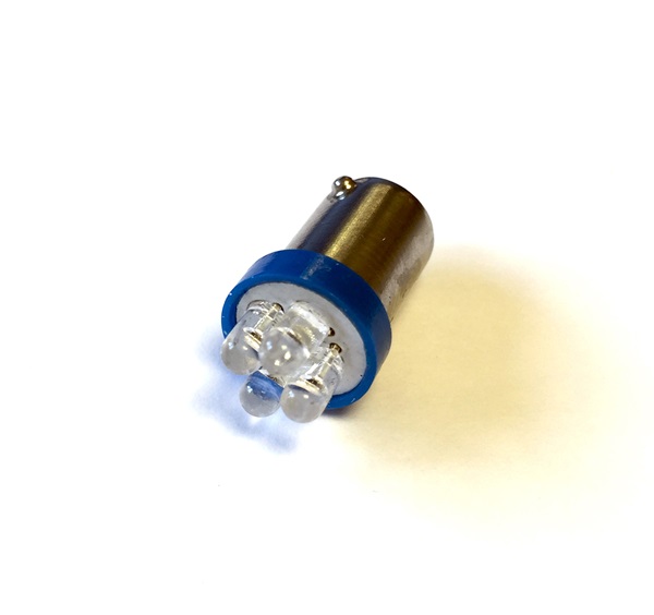 Autolamps LED233BT 12v Ba9s 4-Led Blue (X2)