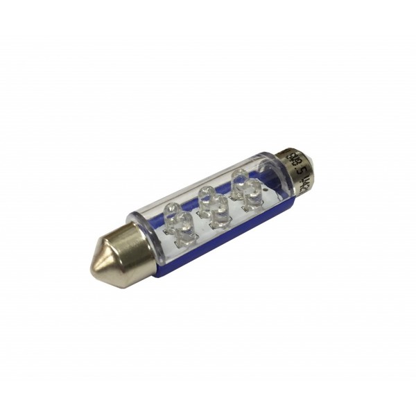 Autolamps LED265B 12v 6-Led Sv8.5 11x43mm Blue (X2)