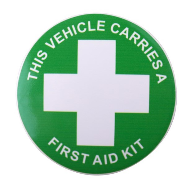 Castle V604 This Vehicle Carries A First Aid Kit Sticker