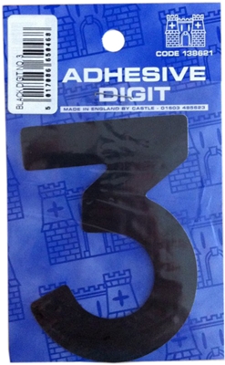 Castle DPX123 3 - 3in Adhesive Black Pack Of 12