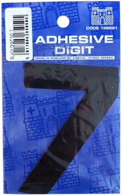 Castle DPX127 7 - 3in Adhesive Black Pack Of 12