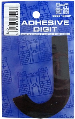 Castle DPX12J J - 3in Adhesive Black Pack Of 12