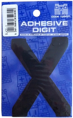 Castle DPX12X X - 3in Adhesive Black Pack Of 12
