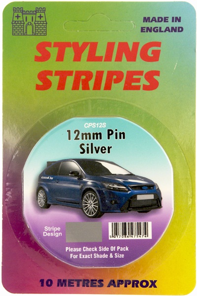 Castle CPS12S 12mm Solid Stripe Silver
