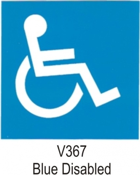Castle V367 Blue Disabled Sticker