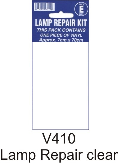 Castle V410 Lamp Repair Clear Sticker