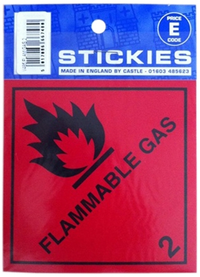 Castle V485 Flammable Gas 2 Diamond Sticker