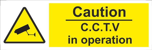 Castle SS026SA Caution Cctv Operation Sa 300x100mm