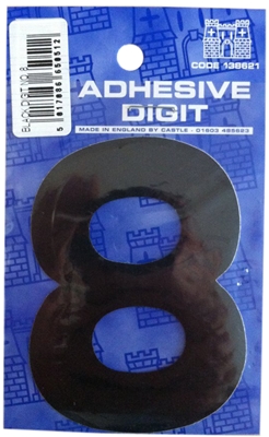 Castle DPX128 8 - 3in Adhesive Black Pack Of 12