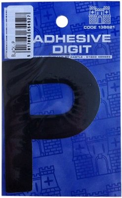 Castle DPX12P P - 3in Adhesive Black Pack Of 12
