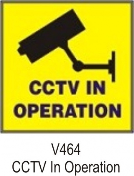 Castle V464 Cctv In Operation Sticker