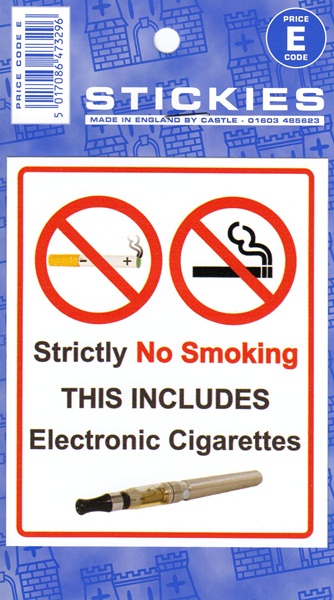 Castle V552 No Electronic Cigarettes Sticker