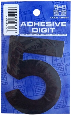 Castle DPX125 5 - 3in Adhesive Black Pack Of 12