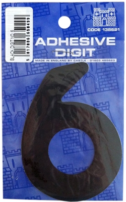 Castle DPX126 6 - 3in Adhesive Black Pack Of 12