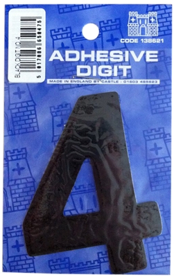 Castle DPX124 4 - 3in Adhesive Black Pack Of 12