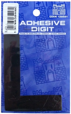 Castle DPX12L L - 3in Adhesive Black Pack Of 12