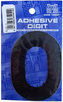 Castle DPX12O O - 3in Adhesive Black Pack Of 12