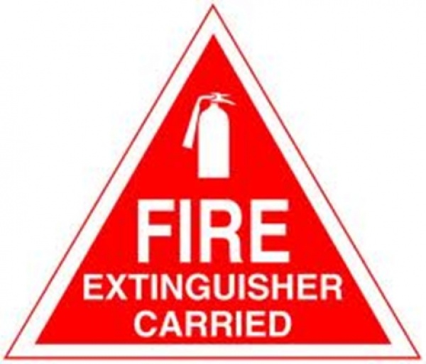 Castle V145 Fire Extinguisher Carried Sticker