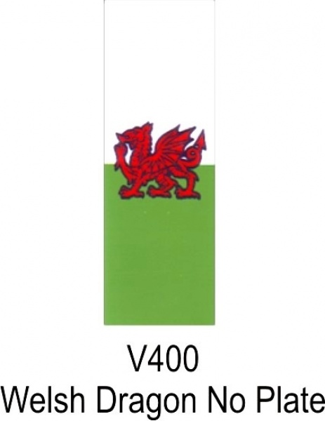 Castle V400 Welsh Dragon No Plate Sticker