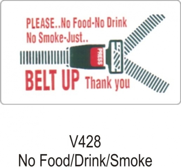 Castle V428 No Food/Drink/Smoke Sticker