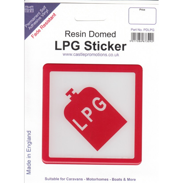 Castle PDLPG Lpg Resin Domed Sticker - Polydome