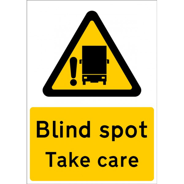 Castle SS050SA Blind Spot Take Care Sign Large 297 X 210mm