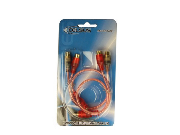 Celsus RCA-STYM2F Phono Cable Connect St Y Leads Male2fem