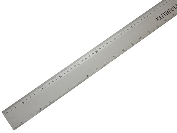 Faithfull FAIRULE1000 Aluminium Rule - 1 Metre / 39 Inch