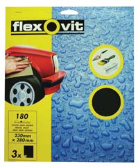 Flexovit 63642526301 Wet And Dry Paper Coarse 180 X3