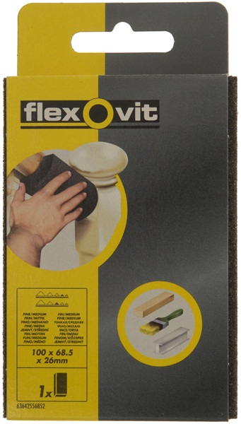 Flexovit 63642556852 Sanding Block Fine/Medium X1