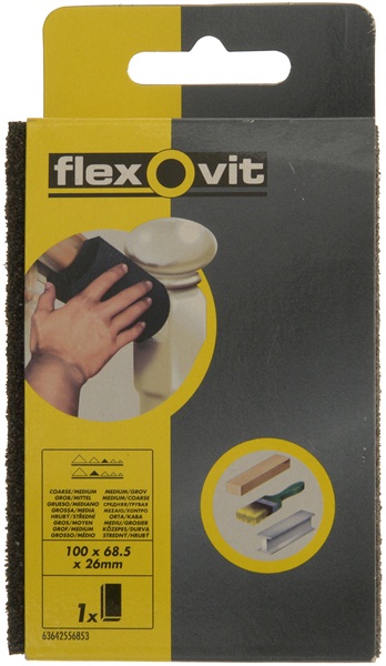 Flexovit 63642556853 Sanding Block Medium/Coarse X1