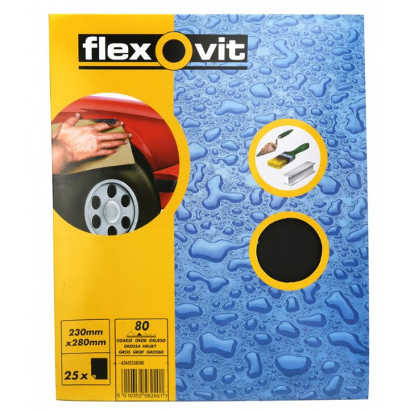 Flexovit 66254471692 Wet And Dry Paper P80 X 25