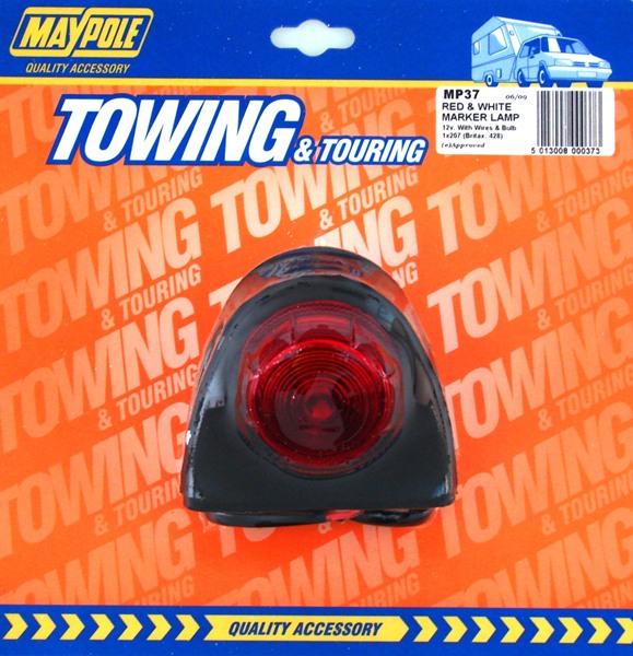 Maypole 037 Rubber Red/White Side Marker Lamp