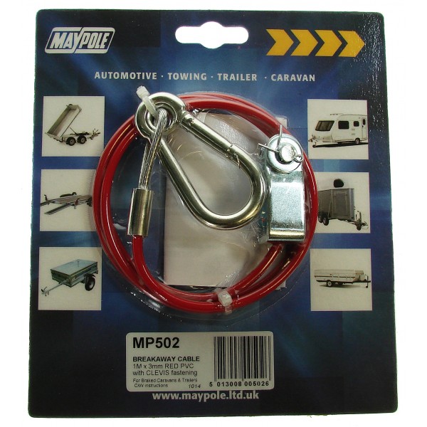 Maypole MP502 Red Pvc Breakaway Cable Clevis 1m X 3mm