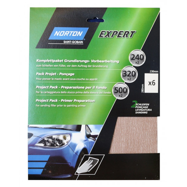 Norton 63642541760 230x280mm Primer Preparation Assort 6 Pk