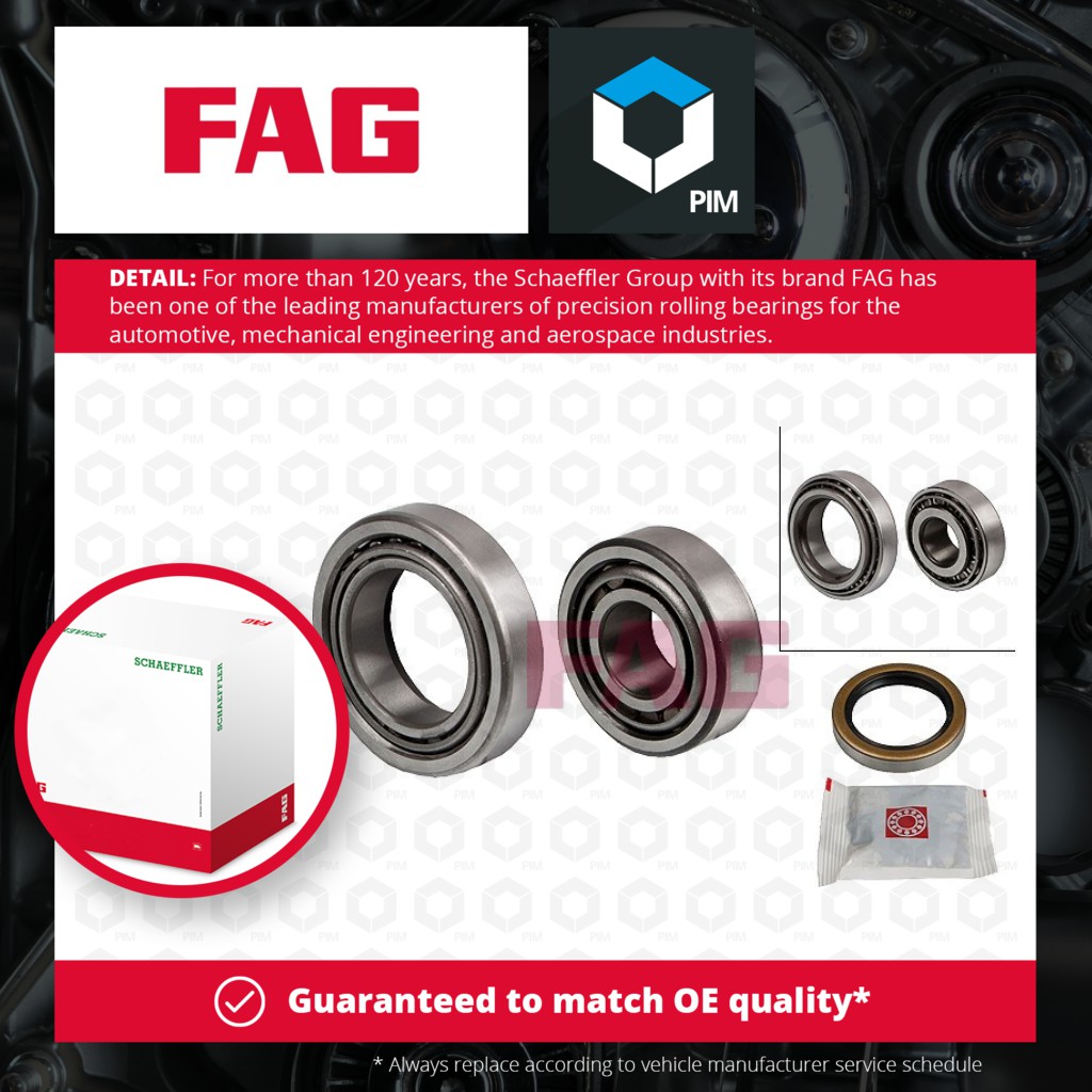2x FAG Wheel Bearing Kit Front 713612130 [PM459195]