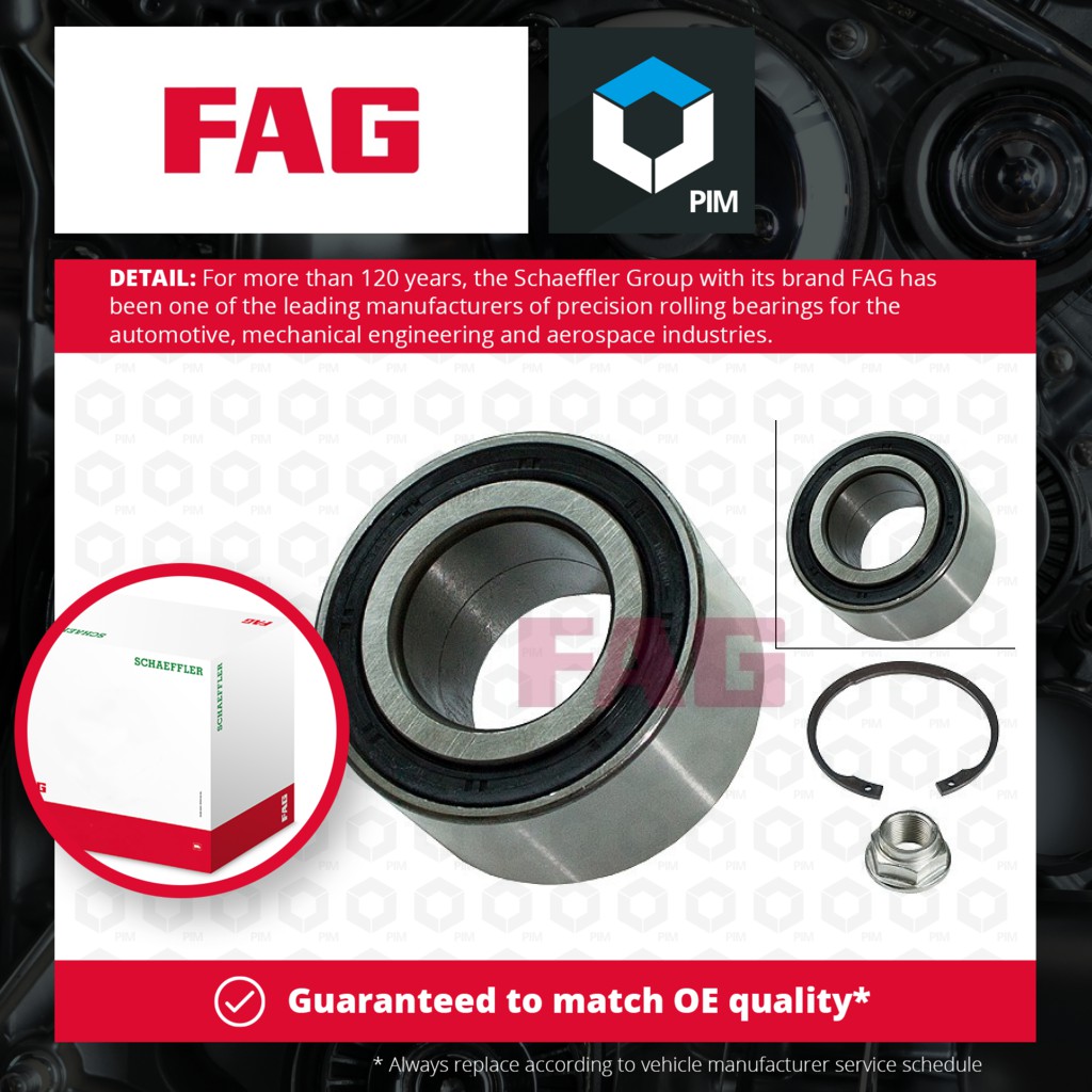 2x FAG Wheel Bearing Kit Front 713617090 [PM459483]