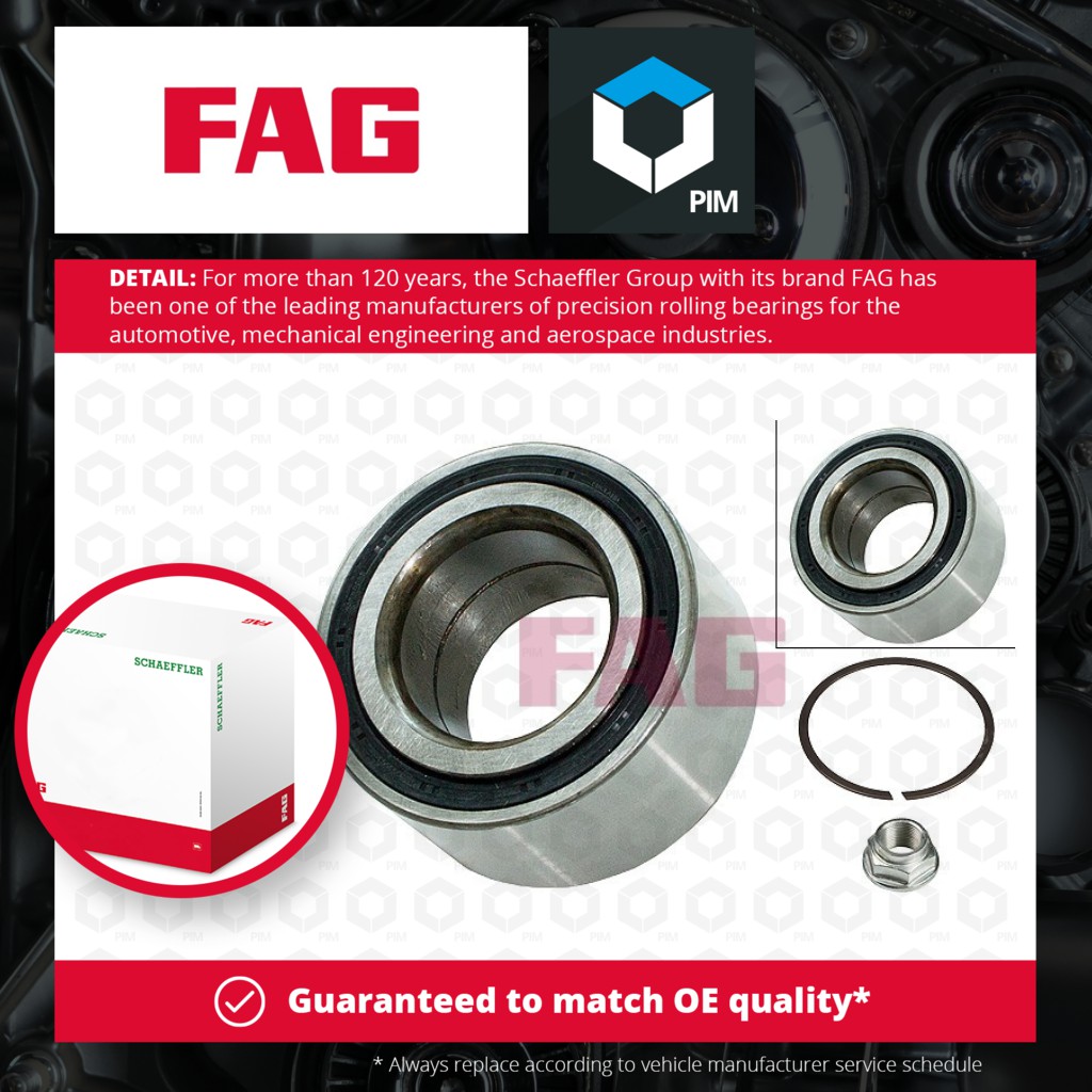 2x FAG Wheel Bearing Kit Front 713617360 [PM459503]