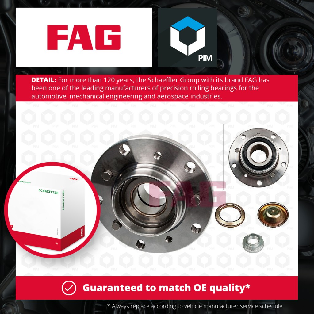 2x FAG Wheel Bearing Kit Front 713649400 [PM460309]