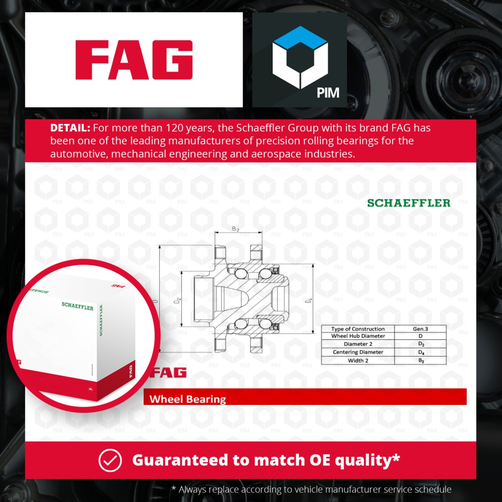 FAG Wheel Bearing Kit Rear 713633040 [PM1096117]