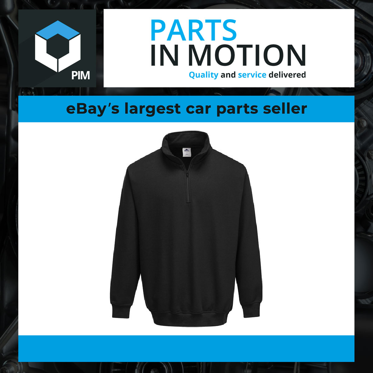 Portwest 752 Sorrento Zip Neck Sweatshirt Blk Sml B309BKRS [PM1205914]