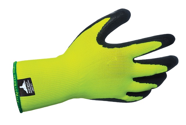 Portwest A340YERS 869 Yellow Hivis Grip Gloves Sml