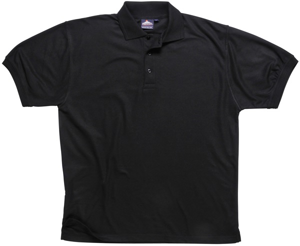 Portwest B210BKRL 888 Black Naples Polo Shirt Large