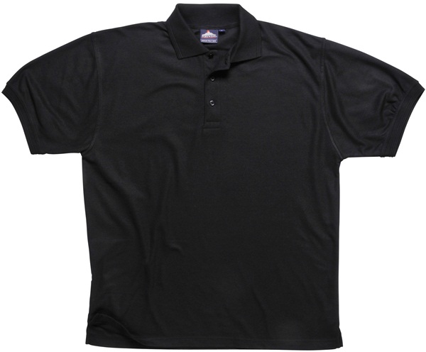 Portwest B210BKRS 864 Black Naples Polo Shirt Small